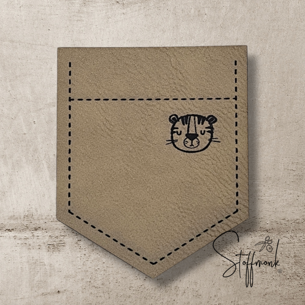 BIG Taschen-Label - "Tiger" -  Höhe ca. 8 cm - Kunstleder ++ Farbauswahl ++